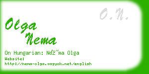 olga nema business card